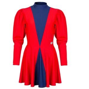 NWT Adidas X Lotta Volkova Ice Skate Dress FT5866 Red Dark Blue